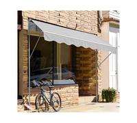 Manual Retractable Awning HeightAdjustable Hand Crank Light Gray 250CM for Balconies Gardens Shops ApartmentsVersatile Outdoor Shade Solution