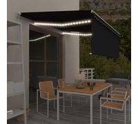 Manual Retractable Awning Outdoor Awning with Blind and LED Awning vidaXL