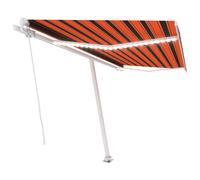 Manual Retractable Awning Outdoor Outdoor Awning Folding Arm with LED vidaXL
