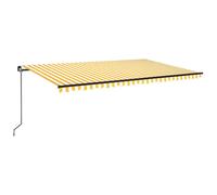 Manual Retractable Awning Outdoor Patio Awning Sunshade Garden Canopy vidaXL