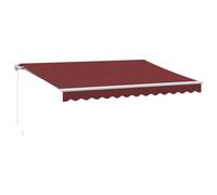 vidaXL Manual Retractable Awning Outdoor Privacy Screen Burgundy 350x250 cm
