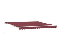 Manual Retractable Awning Outdoor Privacy Screen Burgundy 400x300 cm vidaXL