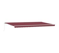 Manual Retractable Awning Outdoor Privacy Screen Burgundy 600x300 cm vidaXL