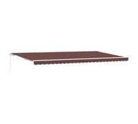 Manual Retractable Awning Privacy Screen Sunshade Brown 600x300 cm vidaXL