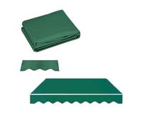Manual Retractable Awning Replacement Cover - 12x8ft & 15x10ft Outdoor Sun Shade for Patio Restaurant | Green Fabric Canvas 2.5x1.5m/8x5ft