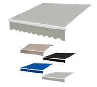 Manual Retractable Awning Replacement Cover, 8x6.5ft/12x10ft/16x8ft Patio Door Window Sunshade Shelter Canvas Replacement, Sun Shade Awning Waterproof Polyester Fabric For Home Market(Gray,3x1.5m/10x5