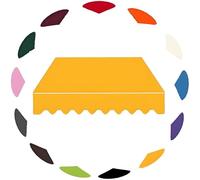 Manual Retractable Awning Replacement Fabric 280g Polyester Outdoor Sunshade for Windows Doors Patios Balconies (Yellow 500x350cm/16.5x11.5ft)