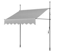 Manual Retractable Awning Shade, Non-Screw Patio Sun Shade Shelter, No Drilling Standing Retractable Manual Awning, Shelter Canopy with Hand Crank, for Patio Outdoor Shade Canopy,04,400cm*120cm