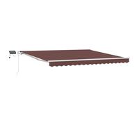 Retractable Awning with Manual Beige 400 x 300 cm Fabric