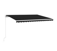 Manual Retractable Awning Shelter Outdoor Awning Folding Arm with LED vidaXL