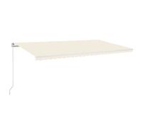 Manual Retractable Awning Shelter Outdoor Awning Folding Arm with LED vidaXL