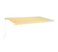 Manual Retractable Awning Shelter Outdoor Awning Folding Arm with LED vidaXL