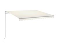 Manual Retractable Awning Shelter Outdoor Awning Folding Arm with LED vidaXL