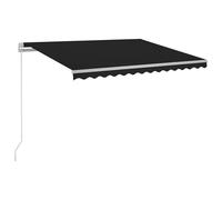 Manual Retractable Awning Shelter Outdoor Awning Folding Arm with LED vidaXL