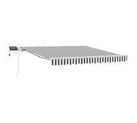 Manual Retractable Awning Shelter Outdoor Awning Folding Arm with LED vidaXL