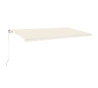 Manual Retractable Awning Shelter Outdoor Awning Folding Arm with LED vidaXL