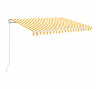 Manual Retractable Awning Shelter Outdoor Awning Folding Arm with LED vidaXL