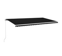 Manual Retractable Awning Shelter Outdoor Awning Folding Arm with LED vidaXL