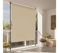 Manual Retractable Awning - Waterproof UV-Resistant Sunshade Shelter with Height Adjustable Feature and Manual Crank Handle for Outdoor Privacy Protection