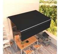 vidaXL Manual Retractable Awning with Blind 4x3m Anthracite