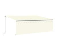 Manual Retractable Awning with Blind Outdoor Awning Sunshade Canopy vidaXL