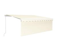 Manual Retractable Awning with Blind Outdoor Awning Sunshade Canopy vidaXL