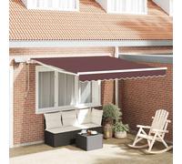 Manual Retractable Awning Shelter Outdoor Awning Folding Arm with LED vidaXL