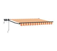 Manual Retractable Awning with LEDs Outdoor Sun Shade Garden Solution vidaXL