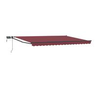 Manual Retractable Awning with LEDs Outdoor Sun Shade Garden Solution vidaXL