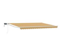 vidaXL Manual Retractable Awning with LEDs 3.5 x 2.5 m