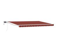 Manual Retractable Awning with LEDs Outdoor Sun Shade Garden Solution vidaXL