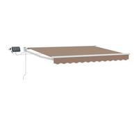 Manual Retractable Awning with LEDs Outdoor Sun Shade Garden Solution vidaXL