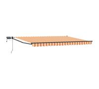 vidaXL Manual Retractable Awning with LEDs Multicolour 3.5 x 2.5 m