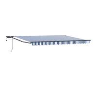 Manual Retractable Awning with LEDs Outdoor Sun Shade Garden Solution vidaXL