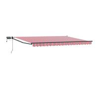 Manual Retractable Awning with LEDs Outdoor Sun Shade Garden Solution vidaXL