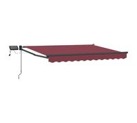 Manual Retractable Awning with LEDs Outdoor Sun Shade Garden Solution vidaXL
