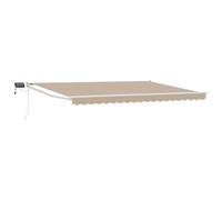 Manual Retractable Awning with LEDs Outdoor Sun Shade Garden Solution vidaXL