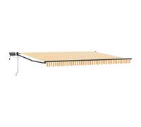 vidaXL Manual Retractable Awning with LEDs 3 x 2.5 m