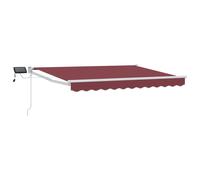 vidaXL Manual Retractable Awning with LEDs Sand
