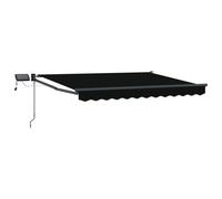 Manual Retractable Awning with LEDs Outdoor Sun Shade Garden Solution vidaXL
