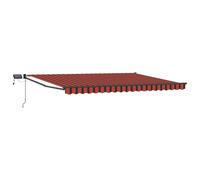 Manual Retractable Awning with LEDs Outdoor Sun Shade Garden Solution vidaXL
