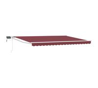 Manual Retractable Awning with LEDs Outdoor Sun Shade Garden Solution vidaXL