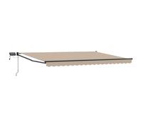 Manual Retractable Awning with LEDs Outdoor Sun Shade Garden Solution vidaXL