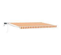 Manual Retractable Awning with LEDs Outdoor Sun Shade Garden Solution vidaXL