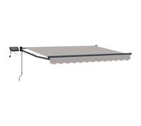 Manual Retractable Awning with LEDs Outdoor Sun Shade Garden Solution vidaXL