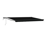 Manual Retractable Awning with LEDs Outdoor Sun Shade Garden Solution vidaXL