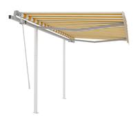 Manual Retractable Awning with Posts 6x3,5 m Multi Colours Multi Sizes vidaXL