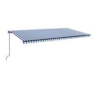 Manual Retractable AwningCanopy Outdoor Awning Folding Arm with LED vidaXL