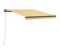 Manual Retractable AwningCanopy Outdoor Awning Folding Arm with LED vidaXL