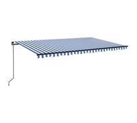 Manual Retractable AwningCanopy Outdoor Awning Folding Arm with LED vidaXL